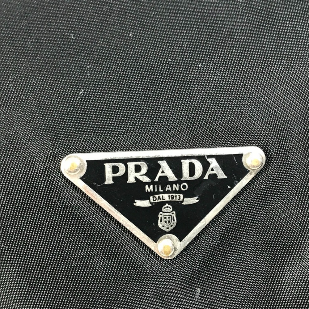 PRADA Bicolor Tote Bag Shoulder Bag Shoulder bag Hand Bag Black Red - Picture 8 of 10